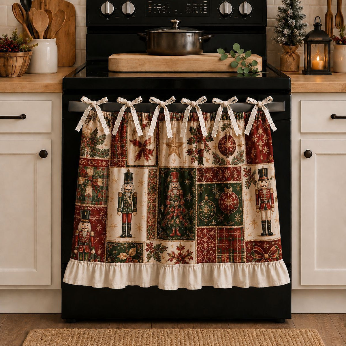 kitchen skirt oven curtain