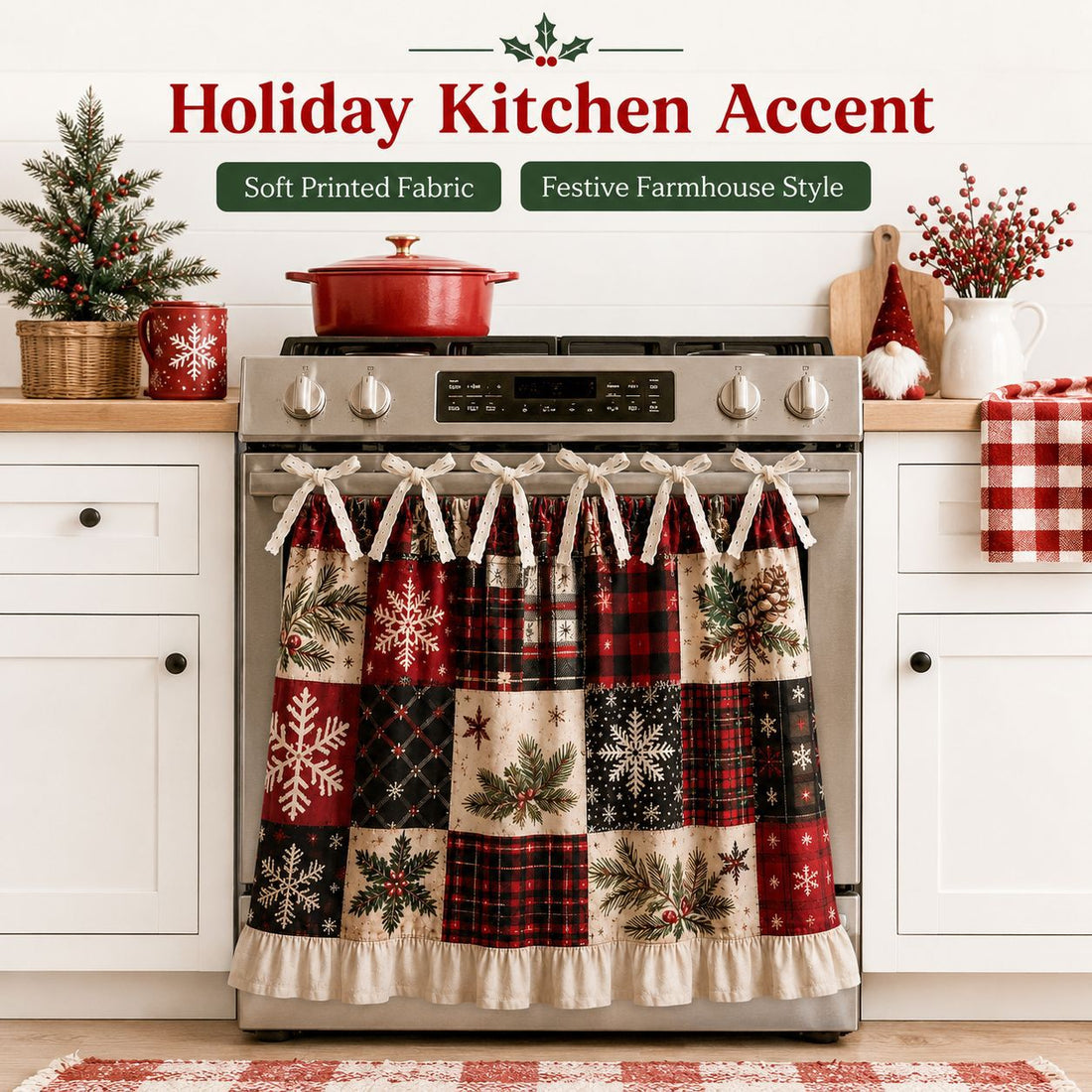 kitchen skirt oven curtain