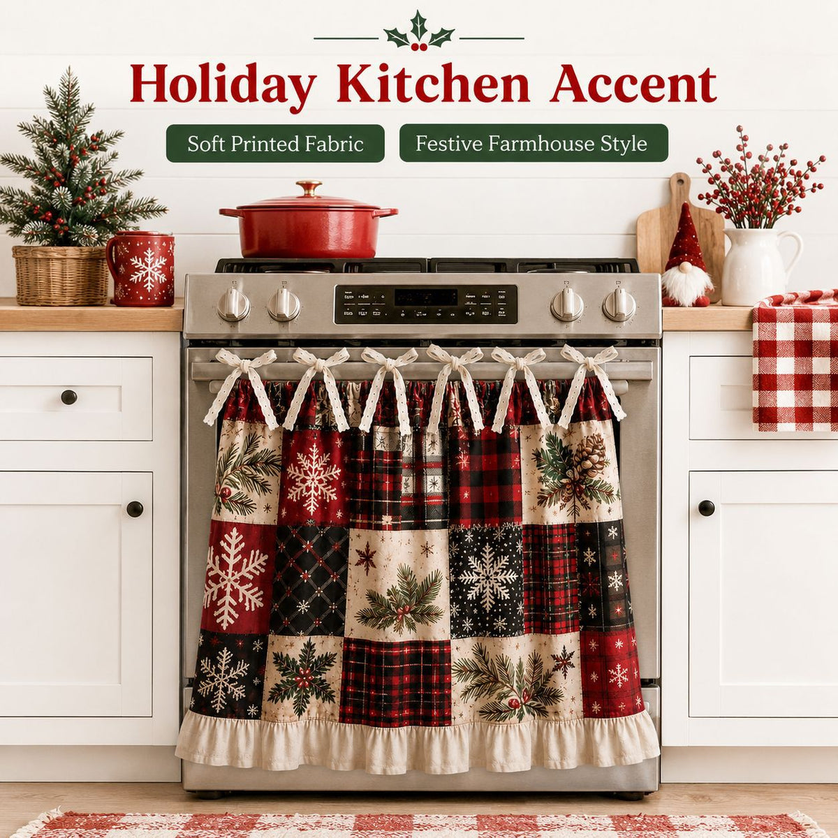 kitchen skirt oven curtain