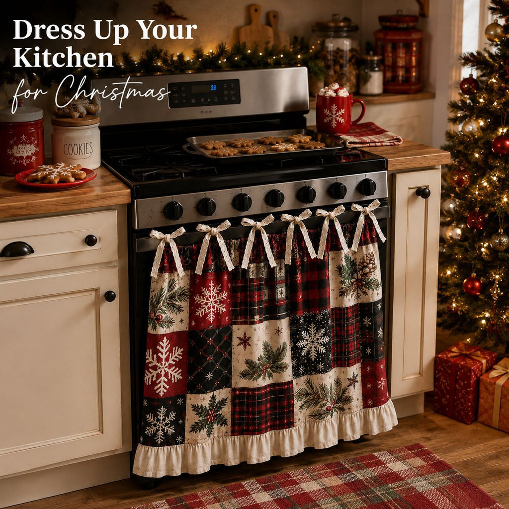 kitchen skirt oven curtain