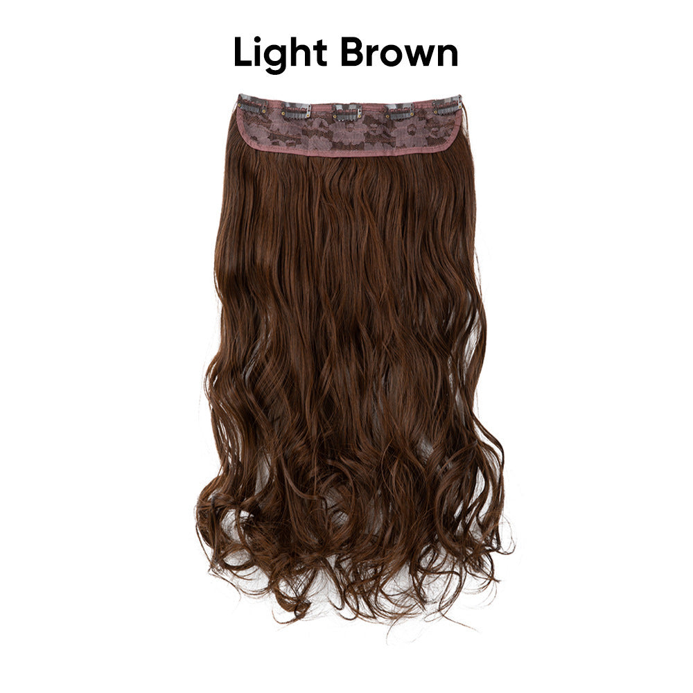 One-Piece Five-Clip Long Curly Synthetic Hairpiece Extension