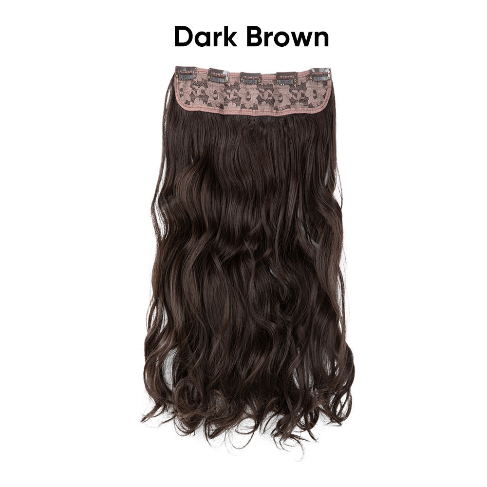 One-Piece Five-Clip Long Curly Synthetic Hairpiece Extension