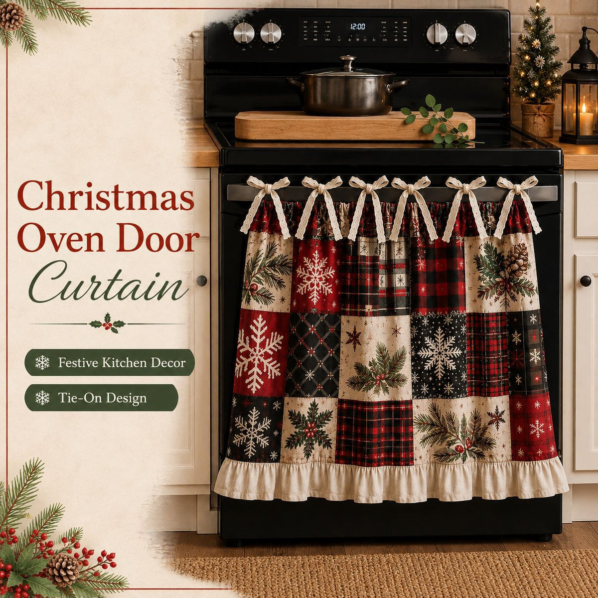 kitchen skirt oven curtain