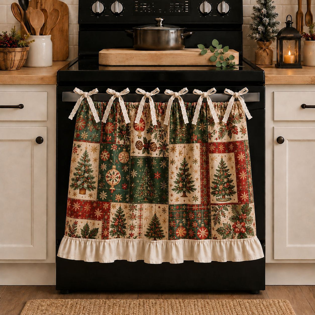 kitchen skirt oven curtain