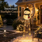 Solar Powered Snowman Magic Fountain Garden Light