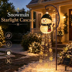 Solar Powered Snowman Magic Fountain Garden Light