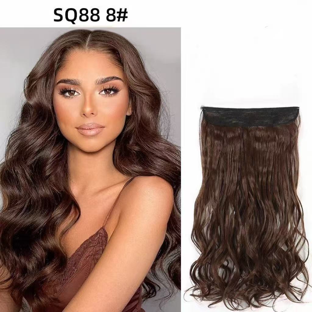 One-Piece Five-Clip Long Curly Synthetic Hairpiece Extension